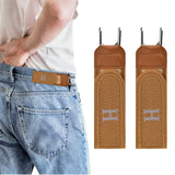 Urvara 2 Pcs Buckleless Belt Hook Tactical Metal Hook Elastic Belt Unisex BuckleLess Invisible Waist Belts For Work And Edc, Br