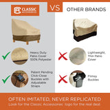 Classic Accessories 55-882-011501-Rt Veranda Patio V-Shaped Sectional Sofa Cover, Large, Pebble/Bark/Earth