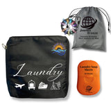 Travel Laundry Detergent Sheets with Laundry Bag and Strong Portable Clothesline - Laundry Detergent Sheets, Foldable Laundry Ba