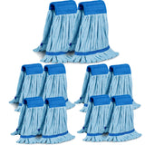 10 Pack - Large Microfiber Tube Mop 400GSM - Heavy Duty Industrial Wet Mop Head Refill,Commercial, Thick Fiber, Replacement Head