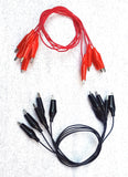 EInfinity 10 Pieces 39/60/100Cm Double Ended Crocodile Clips Cable Alligator Clips Wire Testing (60Cm)