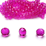 Chengmu 4mm Rondelle Glass Beads for Jewelry Making, Faceted Briolette Crytal Spacer Beads for Bracelet Necklace Earring, Rose R
