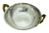 Shiv Shakti Arts,Pure Copper Hammered Kadhai with Tin Coated (Kalai/Nickel) Inside and Handle/Durable & Easy to Clean/ 1850 ml N