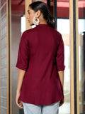 Libas Women'S Straight Tunics (58227_Wine Burgundy M