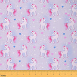 Erosebridal Unicorn Fabric by The Yard, Kawaii Stars Waterproof Decorative Upholstery, Girls DIY Indoor Outdoor, Pink, Blue, Whi