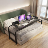 TigerDad Overbed Table with Wheels Overbed Desk Over Bed Desk King Queen Bed Table Overbed Laptop Table Over Bed Table with Whee