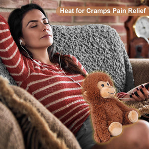 Suzzipals Monkey Stuffed Animals, Microwavable Stuffed Animals Lavender Scented, Monkey Plush Heating Pads for Cramps & Pain rel