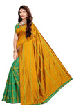 Gosriki Women'S Silk Blend Saree (Zebra-Yellow,Yellow,,B07SSTDSTK