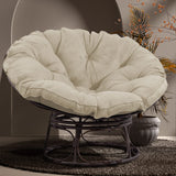 Gardenbee Papasan Chair with Cushion and Frame 46'' Wicker Papasan Lounge Chair with Cushion and Frame Large Saucer Chair, Lazy 