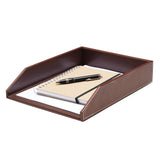 Gallaway Leather Letter Tray Desk Organizer - Paper Tray for Desk,Premium PU Leather Tray Perfect for Office Organization, Docum