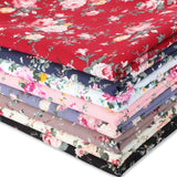 Newwiee 8 Pieces Vintage Floral Cotton Fabric by Yard Prints,19 x 20 Inch