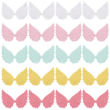 GORGECRAFT 40Pcs 5 Colors Glitter Angel Wings Fabric Embossed Iridescent Mini Wings Patches Sequined Applique for DIY Craft Bag 