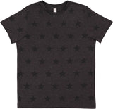 CODE FIVE Youth Five Star Soft Cotton Crew Neck Tee 2229, Smoke Star, XSmall