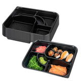 Restaurantware-Bento Tek 26.2 Ounce Meal Prep Containers, 50 Disposable To Go Food Boxes - Lids Sold Separately, 5 Compartments,
