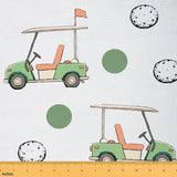 Erosebridal Golf Print Fabrics by The Yard Carts Upholstery Fabric Golf Hole Entertainment Waterproof Fabric for Chairs Leisure 