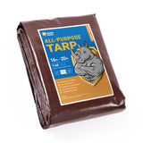 GUARD SHIELD Brown/Green Tarp 16x20 Feet Medium Duty Outdoor Waterproof Multi Purpose Poly Tarps Cover 7mil
