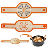 Silicone Bread Sling Oval and Round - Non-Stick & Easy Clean Reusable Oval Bread Baking Mat for dutch oven. With Long Handles So