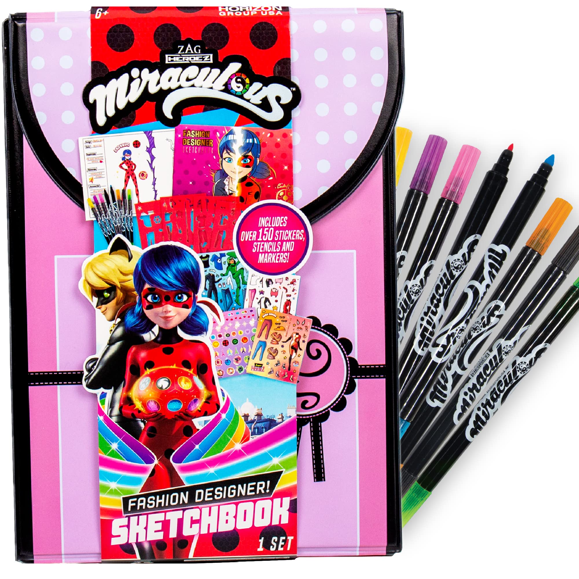 Miraculous Fashion Designer Sketchbook - Superhero Sketchbook for Kids Ages 6 & Up Ladybug Coloring Book