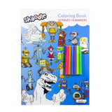 Skoodle Colouring Book 32 Pages + 6 Markers B, Preschool Coloring Book
