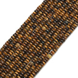 Yochus 4x2mm Yellow Tiger Abacus Disk Bead Natural Gemstone Stone Beads for Jewelry Making