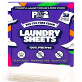 PV2 PVAFree Laundry Detergent Sheets, Fragrance Free, Up to 64 Loads/32 Ct