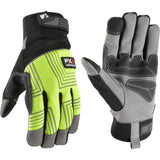 Wells Lamont Mens Work Gloves FX3 - Durable Synthetic Leather with Reinforced Palm, Spandex Shell, Grip Patches - Adjustable Co