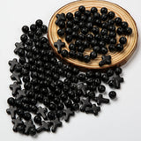 ANCADN 210Pcs Cross Stone Beads Natural Stone Beads Magnesite Turquoise Cross Beads for Jewelry Craft Making (Black)