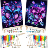 BAISITE Paint by Numbers Kit for Adults Beginners,8 Wx12 L 2 Pack Canvas for Painting Kits for Adults in Colorful Box 5152-ALREA