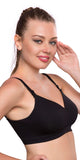 Trylo Women'S Non-Wired Bra (Bestie_Black_38E),Black,38,B07ZY4M8CB