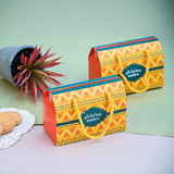 DIGIARTS Hamper Boxes Pack of 12 | 300 GSM SBS Paper | 15x7x13 cm Small Gift Boxes with Handle for Return Gifts, Chocolates,