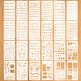 24pcs Calligraphy Stencil Kit, Various Shapes Letters Numbers Patterns Common Symbols Graphics Templates Reusable Painting Stenc
