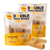 Ultra Chewy Double Treat Bones: Long-Lasting Dog Treats Made in USA for Large and Small Breeds, Highly Digestible, Ideal for Agg