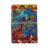 Fatfatiya Colourful 125150Gsm Handmade Paper EcoFriendly Diary White Flowers And Blue Architecture Design Ideal For Business