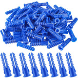 Glooglitter 500 Pcs #8-10-12 x 1-1/4 Inch Ribbed Lightweight Plastic Anchors Drywall Anchors for Hollow Walls Pictures Artwork D