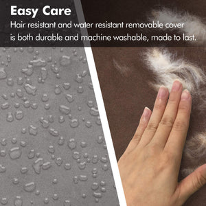 Friends Forever Small Dog Bed, Orthopedic Sofa Memory Foam Mattress, Calming Couch, Wall Rim Pillow, Water Resistant Liner, Wash