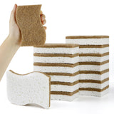14 Pack Kitchen Sponges, Natural Dish Sponges for Kitchen, Non Scratch Pads
