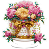 VODAPYC Tabletop Diamond Art Painting Kit, DIY Stand Up Double Sided Desktop Ornament Special Shaped Rhinestone Desk Placement O