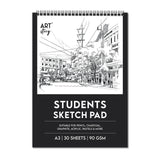 Little Birdie Art Story Student Sketch Pad Top Wiro With Hanger 90gsm 30 Sheets (A3)