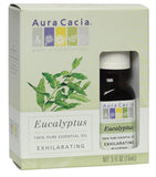 Aura Cacia Pure Essential Oil, Eucalyptus, 0.5 Fluid Ounce (Pack of 24)