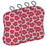 Mkitchen Premuim Sponge for Dishes and Household Cleaning | Microfiber Print and NonScratch Scrub Pad | Set of 4 | (New Poppy)