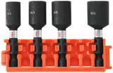 BOSCH CCSNSV17804 4-Piece Assorted Set 1-7/8 In. Impact Tough Nutsetters with Clip for Custom Case System