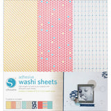 Silhouette Adhesive Patterned Washi Sheets for Scrapbooking 12x12Inch