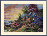 Merejka K165 Seaside Hideaway Counted Cross Stitch Kit, Cotton, MultiColour, 30 X 42 Cm