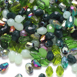 100PCS 6 * 8MM Teardrop Crystal Glass Beads for Jewelry Making, Green Series Faceted Vertical Hole Teardrop Glass Spacer Beads B