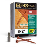 Deck Plus 48427 Wood Screws #8 x 2, Red, 1lb Box
