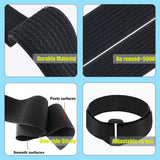 16Ft 1 inch Wide Cable Straps with 15 Buckles, Reusable Heavy Duty Hook and Loop Straps, Adjustable Straps for Home, Office, Des