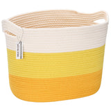 Sea Team Oval Large Cotton Rope Woven Storage Basket with Handles, Diaper Caddy, Baby Shower Basket, Nursery Nappies, Clothes To