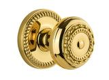 Grandeur 821942, Single Dummy, Polished Brass Newport Rosette with Parthenon Knob
