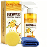 DLIOJHL 120ml Beeswax Wood Polish Spray, Natural Wood Furniture Cleaner Wax Polish with Sponge & Towel for Wooden Sofa Home Furn