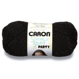Caron Simply Soft Party Yarn, 3 oz, Medium Worsted 4 Gauge, Black For Crochet, Knitting & Crafting